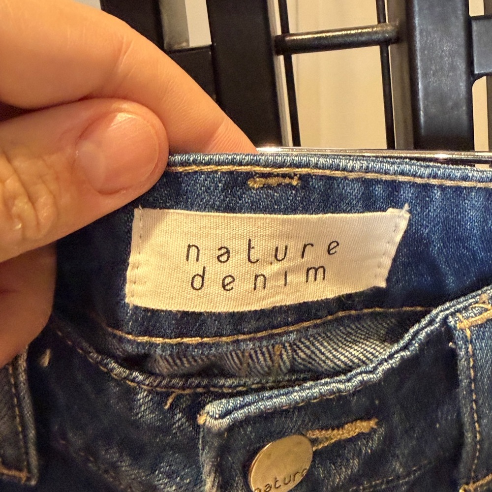 Nature‎ Denim Ripped Denim Shorts - Blue - Picture 3 of 5